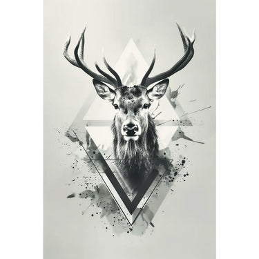 Tableau Tête Cerf Moderne